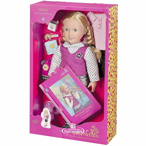 Кукла ДеЛюкс Холли - Школьница 46 см с книгой Печенье с предсказанием для умницы Our Generation