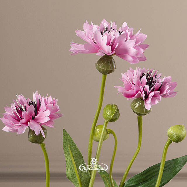 Искусственный букет Corn Flower 62 см розовый Edelman