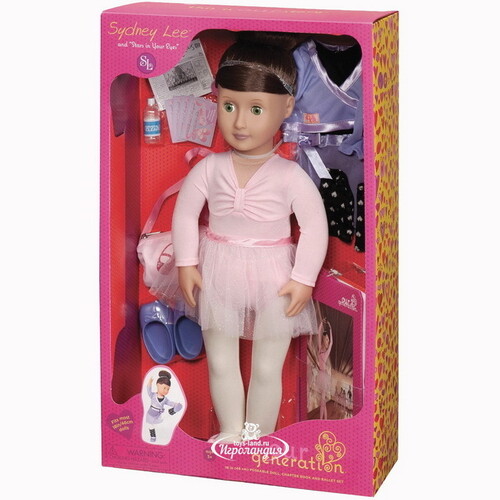 Кукла ДеЛюкс Сидни Ли - Балерина 46 см с книгой Огонь в твоих глазах Our Ge...