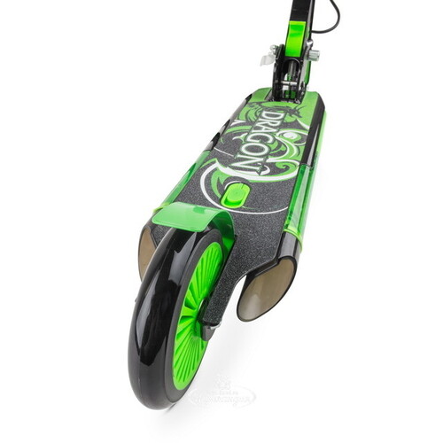 Складной самокат с дымом, звуком, светом Small Rider Dragon, колеса 120 мм, зеленый, до 60 кг Small Rider