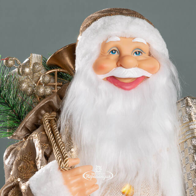 Новогодняя фигура Санта Клаус спешит на праздник 60 см  Edelman