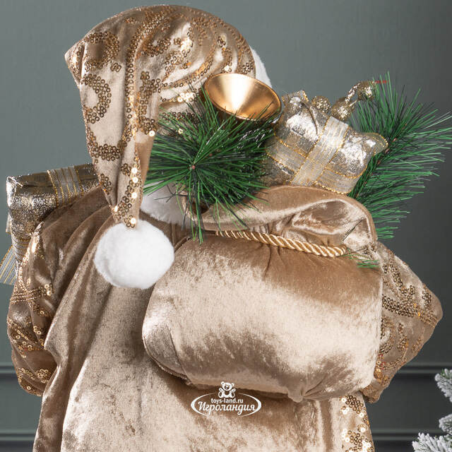 Новогодняя фигура Санта Клаус спешит на праздник 60 см  Edelman