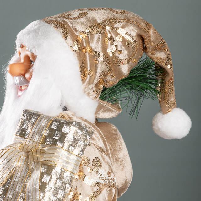 Новогодняя фигура Санта Клаус спешит на праздник 60 см  Edelman