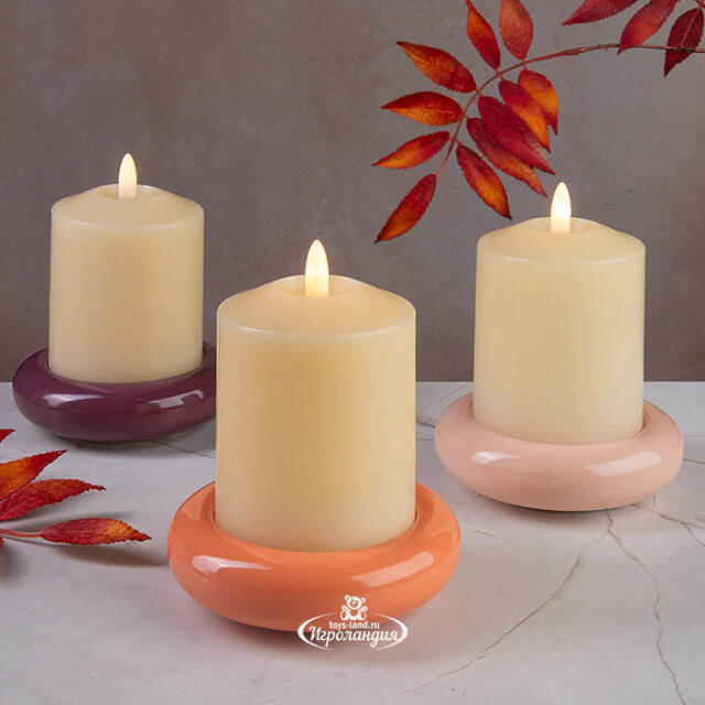 Подсвечник-блюдце Cuscino 11 см нежно-розовый Edelman