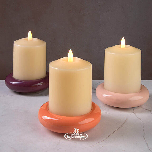 Подсвечник-блюдце Cuscino 11 см нежно-розовый Edelman