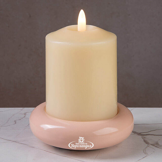 Подсвечник-блюдце Cuscino 11 см нежно-розовый Edelman