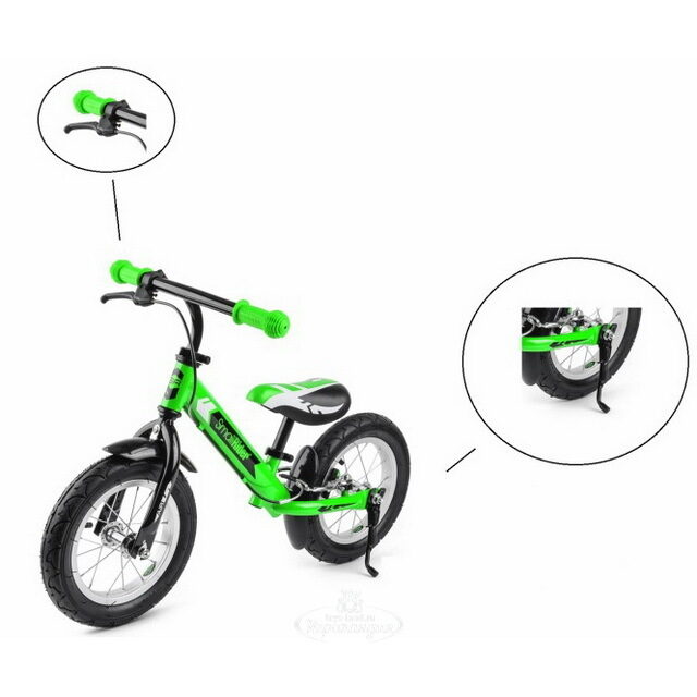 Беговел Small Rider Roadster AIR, надувные колеса, 12", зеленый Small Rider