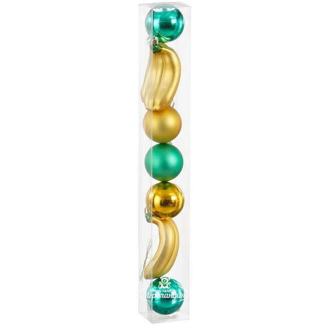 Набор елочных игрушек Bauble - Banana 6 см, 7 шт Edelman