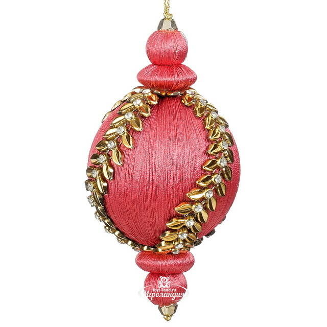 Винтажная елочная игрушка Royal - Pink Romance 8 см  Edelman