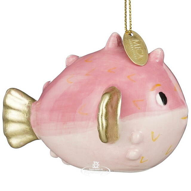 Елочная игрушка Рыбка Еж Rosepuff 9 см Edelman