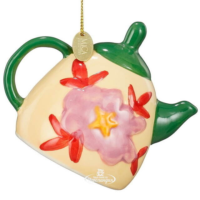Елочная игрушка Чайник Мадам Батерфляй - Angulen 7 см Edelman