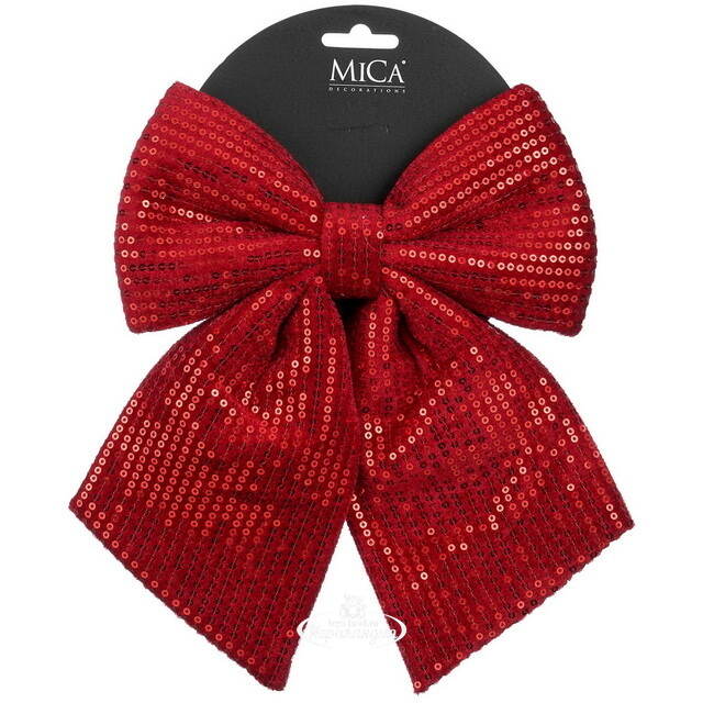 Декоративный бант Luxury Christmas 23*20 см алый Edelman