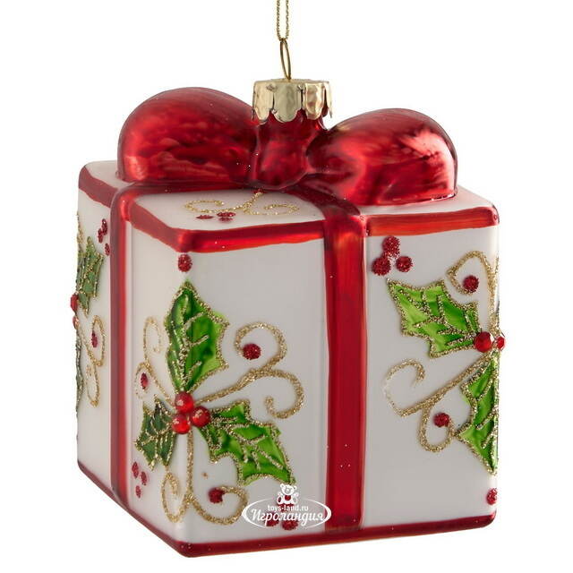 Елочная игрушка Подарок - Christmas Holly 10 см Edelman