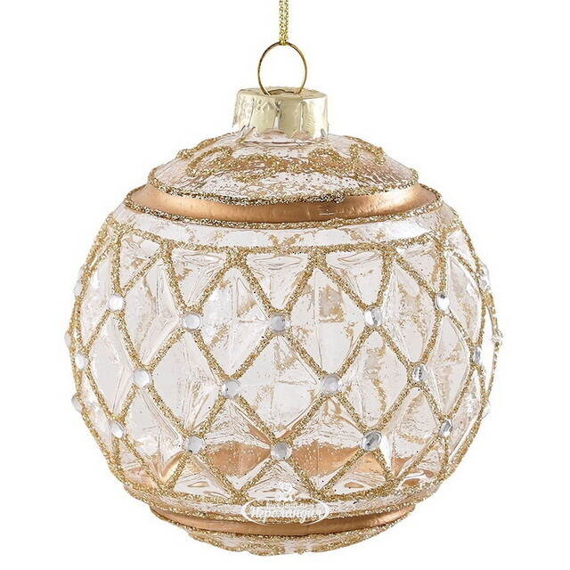 Стеклянные елочные игрушки Les Celestins 8 см, 12 шт Edelman