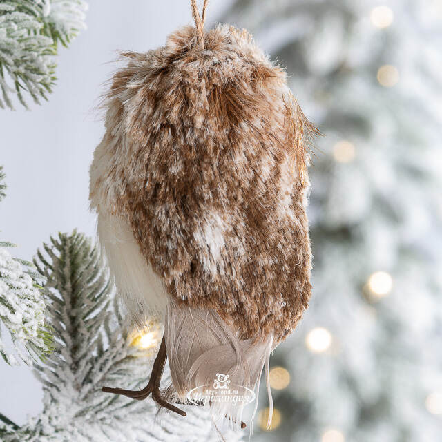 Елочная игрушка Сова Флорет 12 см Edelman