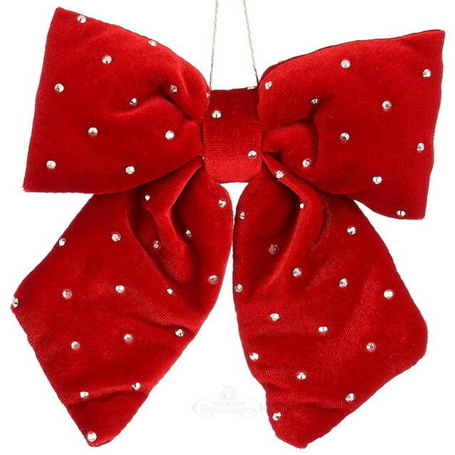 Бант на елку Bomont - Crystal Elegant 17*15 см алый Edelman