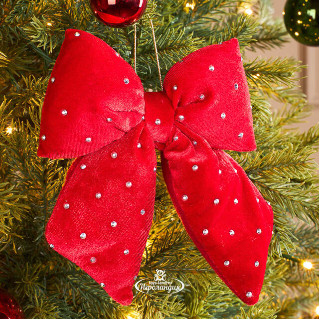 Бант на елку Bomont - Crystal Elegant 17*15 см алый Edelman