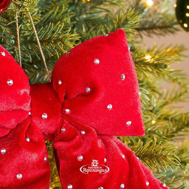 Бант на елку Bomont - Crystal Elegant 17*15 см алый Edelman