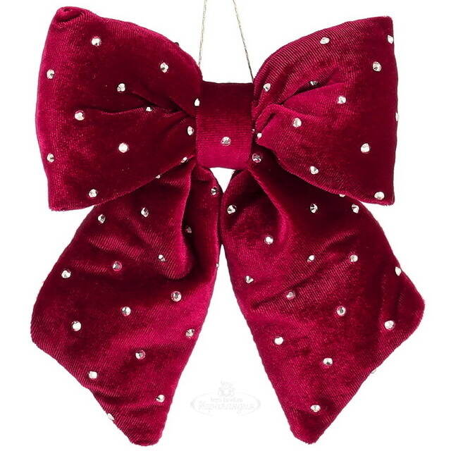 Бант на елку Bomont - Crystal Elegant 17*15 см бордовый Edelman