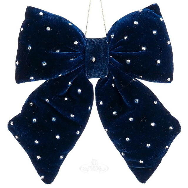 Бант на елку Bomont - Crystal Elegant 17*15 см синий Edelman