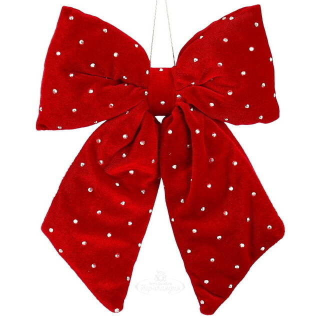 Бант на елку Bomont - Crystal Elegant 23*20 см алый Edelman