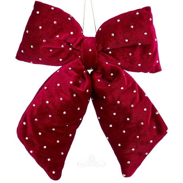 Бант на елку Bomont - Crystal Elegant 23*20 см бордовый Edelman