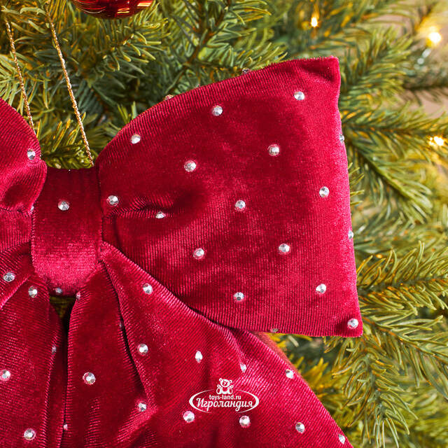 Бант на елку Bomont - Crystal Elegant 23*20 см бордовый Edelman