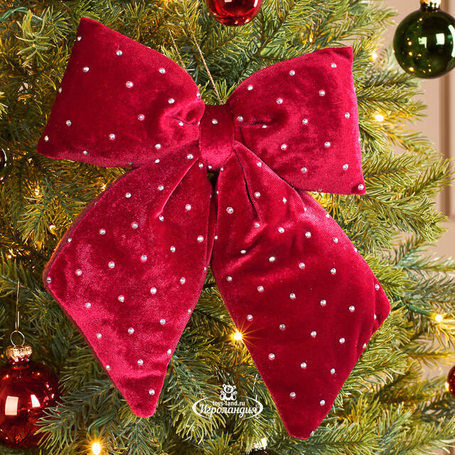 Бант на елку Bomont - Crystal Elegant 23*20 см бордовый Edelman