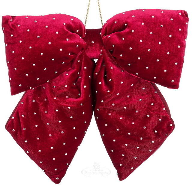 Бант на елку Bomont - Crystal Elegant 34*30 см бордовый Edelman