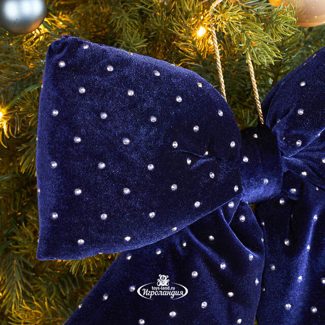 Бант на елку Bomont - Crystal Elegant 34*30 см синий Edelman