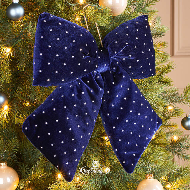 Бант на елку Bomont - Crystal Elegant 34*30 см синий Edelman