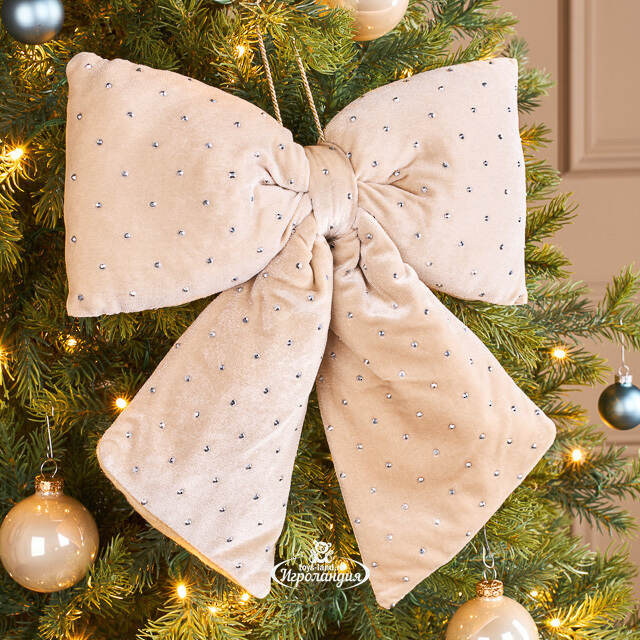 Бант на елку Bomont - Crystal Elegant 34*30 см кремовый Edelman