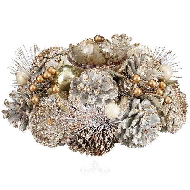 Новогодний подсвечник White Fantasy 19 см Edelman