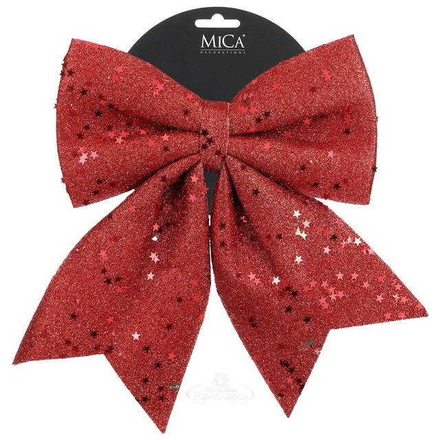 Бант на елку Feira 24*20 см алый Edelman