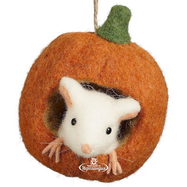 Елочная игрушка Мышка Луи - Карета для Золушки 12 см Edelman