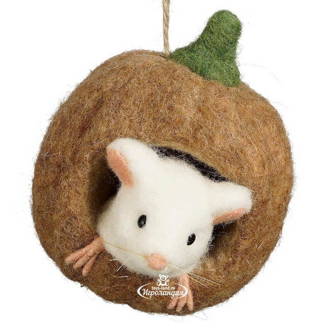 Елочная игрушка Мышка Реми - Карета для Золушки 12 см Edelman