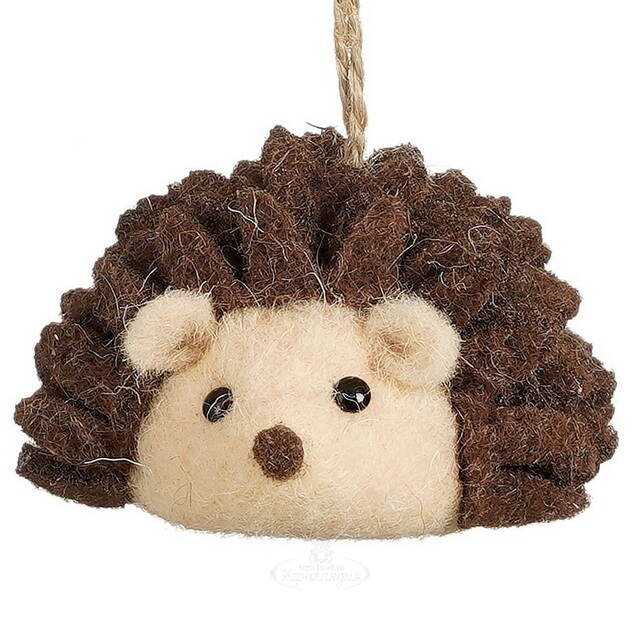 Елочная игрушка Ежик Феликс - Шерстяные Иголки 4 см Edelman