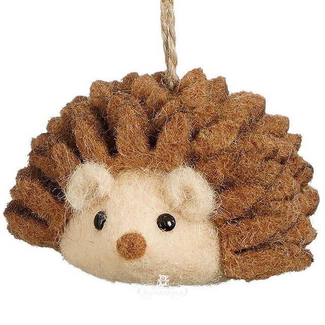 Елочная игрушка Ежик Фрэнки - Шерстяные Иголки 4 см Edelman