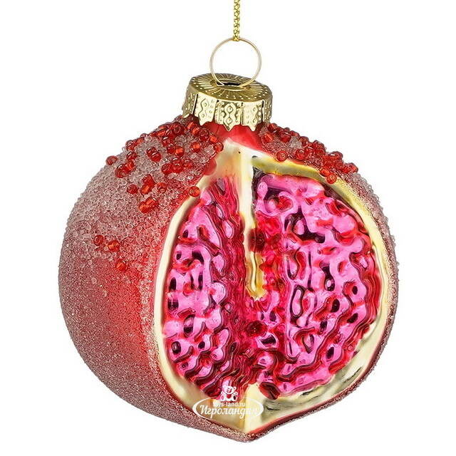 Стеклянная елочная игрушка Гранат Sweet Treasure 7 см Edelman