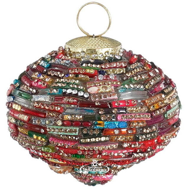 Стеклянная елочная игрушка Луковка - Charme Brillant 8 см Edelman