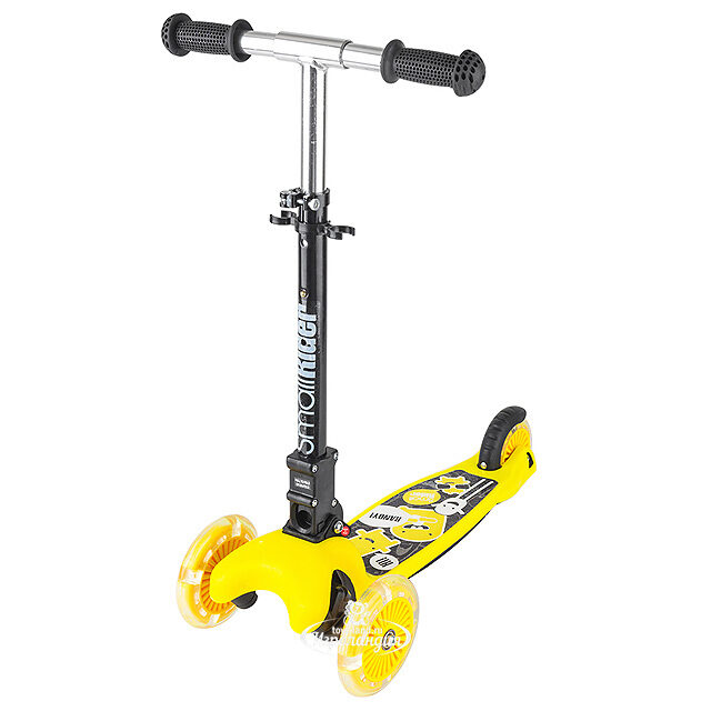 Складной трехколесный самокат Small Rider Randy Flash, светящиеся колеса, желтый глянец, до 25 кг Small Rider (Смол Райдер)