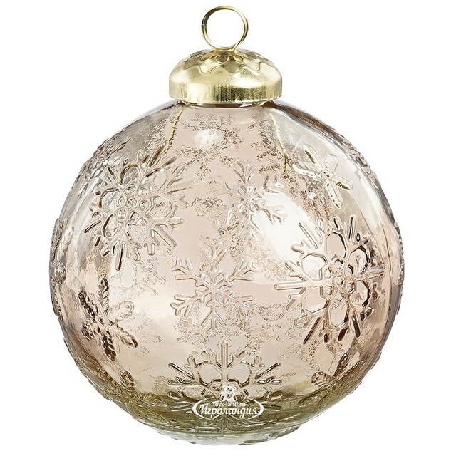 Стеклянные елочные шары Relaxation: Имбирный Латте 8 см, 6 шт Edelman