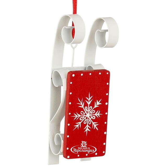 Елочные игрушки Санки Эльфов 13 см, 3 шт Edelman