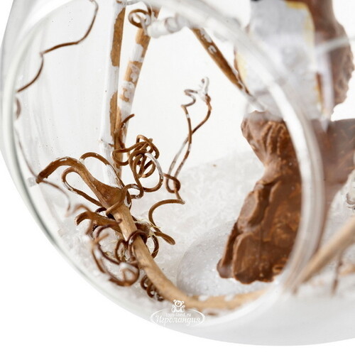 Стеклянный шар с композицией Птичье Царство - Зяблик 9 см, подвеска Kaemingk