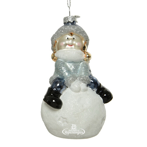 Стеклянная елочная игрушка Варя - Winter Joy 12 см, подвеска Kaemingk