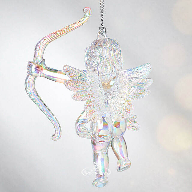 Елочная игрушка Ангел Купидон 10 см радужный, подвеска Forest Market
