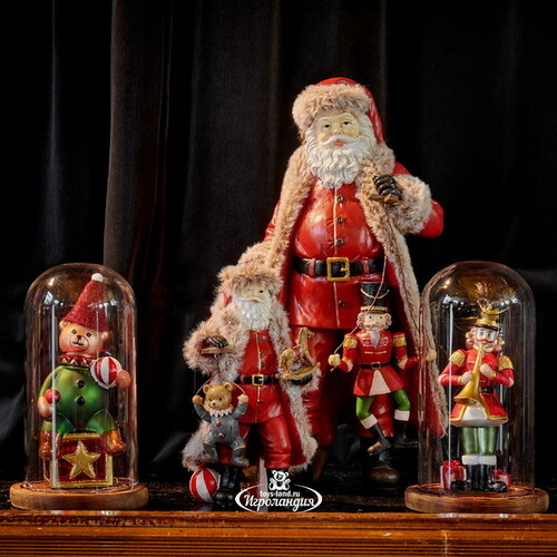 Новогодняя статуэтка в клоше Гвардеец - Retro Christmas 22 см, стекло Winter Deco