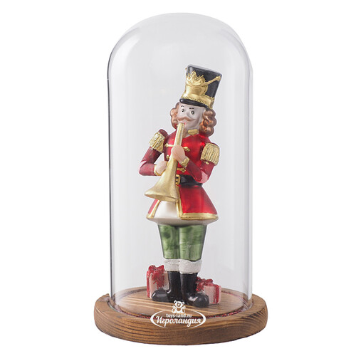 Новогодняя статуэтка в клоше Гвардеец - Retro Christmas 22 см, стекло Winter Deco