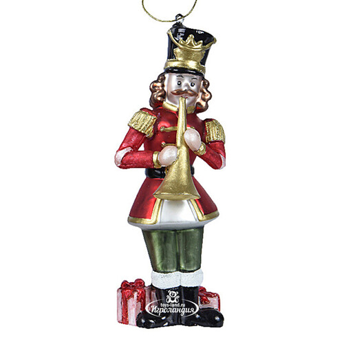 Стеклянная елочная игрушка Гвардеец - Retro Christmas 17 см, подвеска Winter Deco