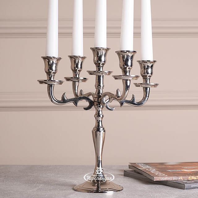 Подсвечник-канделябр на 5 свечей Авиньон 26 см Boltze
